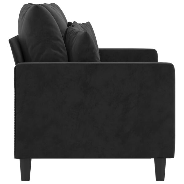 vidaXL 2-personers sofa 120 cm fl&oslash;jl sort