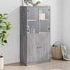 vidaXL skab med l&aring;ger 68x37x142 cm konstrueret tr&aelig; gr&aring; sonoma-eg