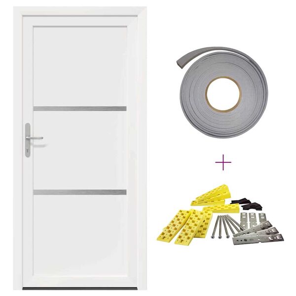 vidaXL Hovedd&oslash;r Hvid 108 x 208 cm PVC