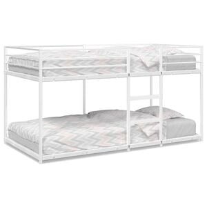 vidaXL k&oslash;jeseng uden madras 75x190 cm st&aring;l hvid