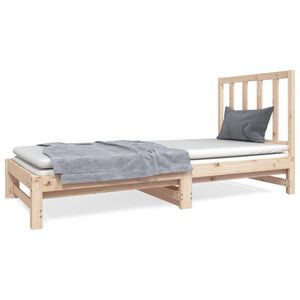 vidaXL daybed med udtr&aelig;k 2x(90x190) cm massivt fyrretr&aelig;