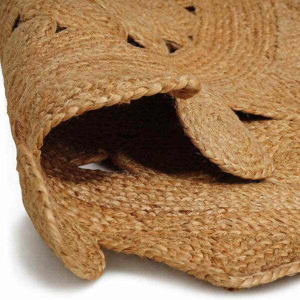 vidaXL Omr&aring;det&aelig;pper Rektangul&aelig;r Brun &Oslash; 240 cm Jute