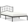 vidaXL sengeramme med sengegavl 107x203 cm metal sort