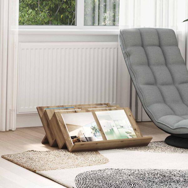 vidaXL Magasin Rack Artisan Egetr&aelig; 65 x 53 x 28,5 cm Konstrueret tr&aelig;