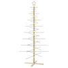 vidaXL Metal juletr&aelig; KUOPIO 210 cm Varm hvid St&aring;l Sort