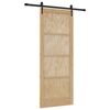 vidaXL Skyded&oslash;r ORKDAL Naturfarvet 83 x 211 cm Massivt fyrretr&aelig;