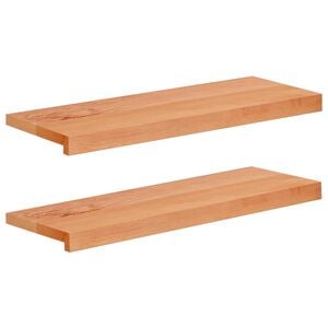 vidaXL Trappetrin 2 stk. 70 x 25 x 2 cm Lak Solid b&oslash;g