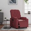 vidaXL eldrevet lænestol kunstlæder vinrød