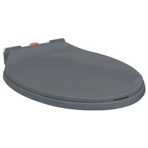 vidaXL toilets&aelig;de med soft close og quick release-funktion oval gr&aring;