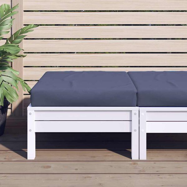 vidaXL pallehynde 60x60x9,5 cm oxfordstof marineblå