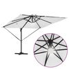 vidaXL Roma Parasol Beige 286 x 285 x 270 cm Aluminium og Polyester