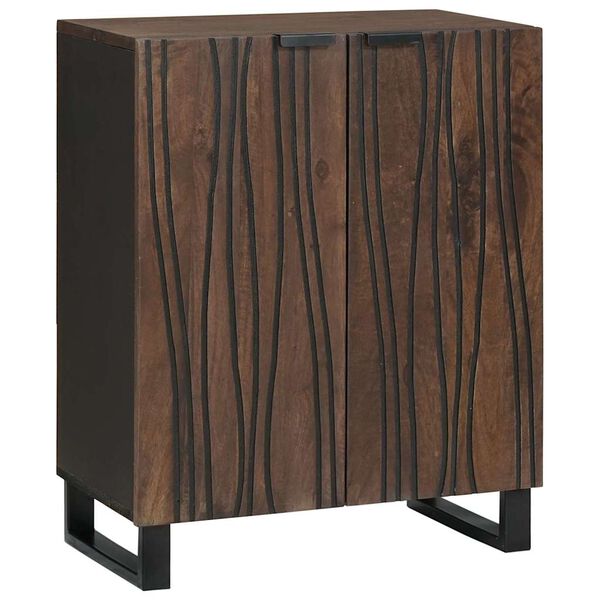 vidaXL Sideboard Valn&oslash;d 60 x 33,5 x 75 cm Massivt mangotr&aelig;