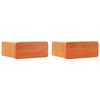 vidaXL Sengebord 2 stk. Voks brun 39 x 34 x 16,5 cm Massivt fyrretr&aelig;