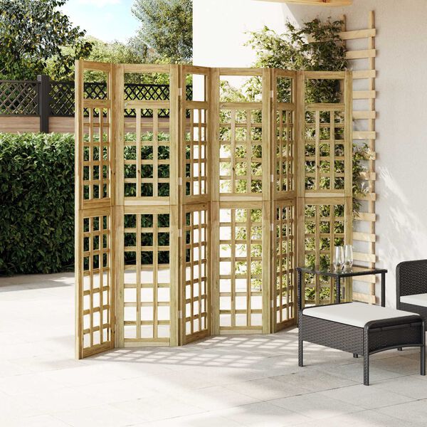 vidaXL Privatlivssk&aelig;rm Honningbrun 240 x 180 cm Massivt fyrretr&aelig;