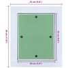 vidaXL Adgangspanel Gr&oslash;n og S&oslash;lv 25 x 30 cm Aluminium og gipsplade