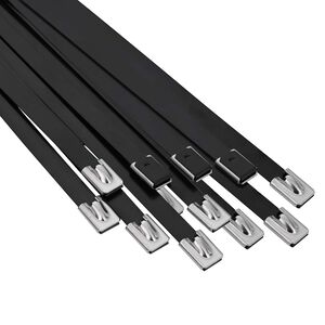 vidaXL Kabelb&aring;nd 12 stk. 7,9 x 250 mm Sort