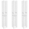 vidaXL gabionkurve 3 stk. 25 x 25 x 197 cm galvaniseret st&aring;l