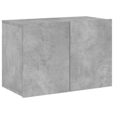 vidaXL tv-møbel til væg 6 dele konstrueret træ betongrå
