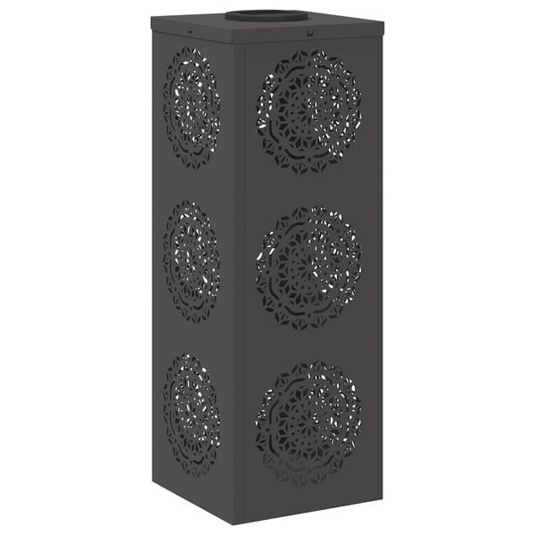 vidaXL Solar LED sti lys 2 pcs Sort Koldvalset St&aring;l