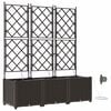 vidaXL Have Blomsterkrukke 3 stk. Brun 120 x 40 x 142 cm PP