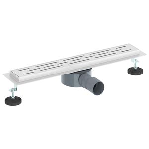 vidaXL Bruseafl&oslash;b Linje Design med 360&deg; Siphon S&oslash;lv 50 cm