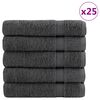 vidaXL Premium badeh&aring;ndkl&aelig;der SOLUND 25 stk. antracit 70x140 cm 600 gsm