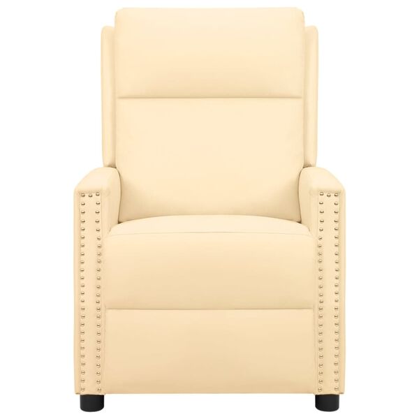 vidaXL eldrevet massagestol kunstlæder cremefarvet