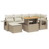 vidaXL sofas&aelig;t til haven 7 dele med hynder polyrattan beige