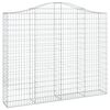 vidaXL buet gabionkurv 200x30x160/180 cm galvaniseret jern