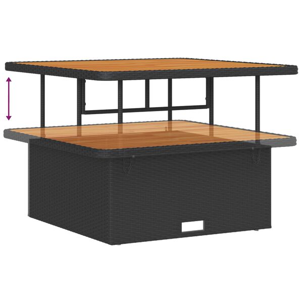 vidaXL Havesofa S&aelig;t 9 pcs Sort polyrattan