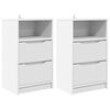 vidaXL Sengeborde 2 stk. Hvid 40 x 30 x 467 cm Konstrueret tr&aelig;