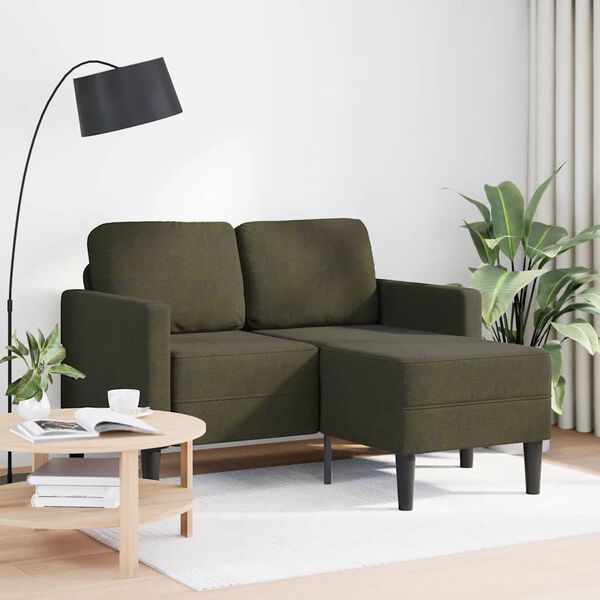 vidaXL 2-personers sofa med chaiselong L-formet 125 cm kunstl&aelig;der