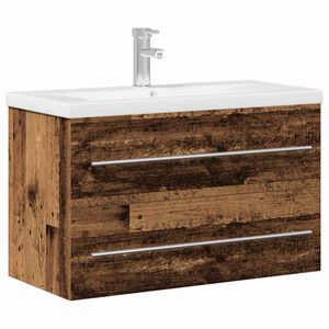 vidaXL Badev&aelig;relsesskabsunder med skuffe Gammelt tr&aelig; 80 x 38,5 x 48 cm