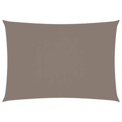 vidaXL solsejl 2x4 m rektangulær oxfordstof gråbrun