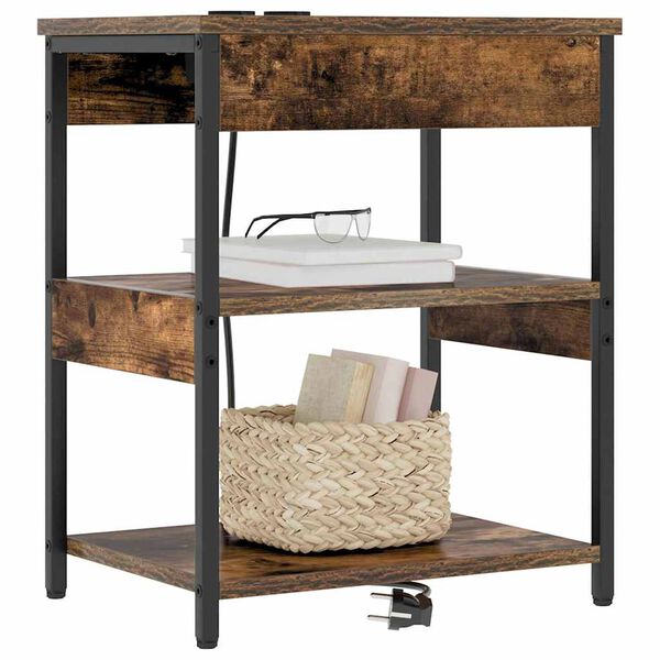 vidaXL Natskab 2 pcs R&oslash;get eg 41 x 31 x 51 cm Konstrueret tr&aelig;