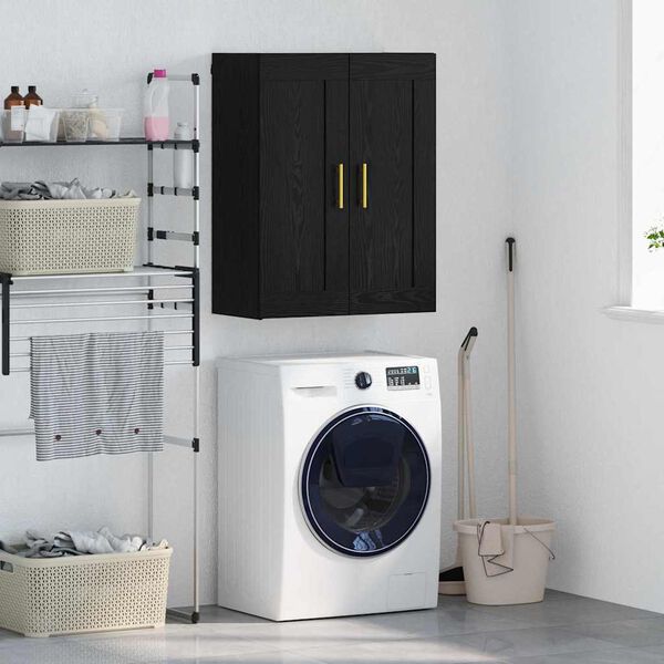 vidaXL V&aelig;gskab Sort eg 69,5 x 34 x 90 cm Konstrueret tr&aelig;