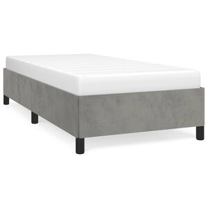 vidaXL Sengeramme uden madras Lysegr&aring; 90x200 cm Fl&oslash;jl