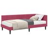 vidaXL Hj&oslash;rnesengramme med Madras 2 stk. Vinr&oslash;d 90 x 190 cm Fl&oslash;jl