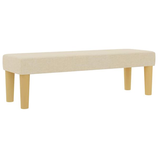 vidaXL Box spring seng med madras Creme 200 x 200 cm Stof