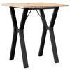 vidaXL spisebord 70x70x75 cm Y-stel massivt fyrretr&aelig; og st&aring;l