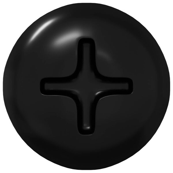 vidaXL Selvborende skrue 12 pcs Sort 4 x 25 mm St&aring;l