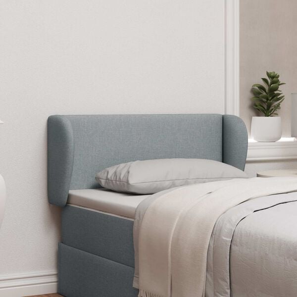 vidaXL Hovedg&aelig;rde&oslash;re Lysegr&aring; 40 x 23 x 6 cm Stof