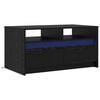 vidaXL Sofabord Sort eg 90 x 50 x 45 cm Konstrueret tr&aelig;