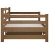 vidaXL daybed med udtr&aelig;k 2x(80x200) cm massivt fyrretr&aelig; gyldenbrun