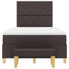 vidaXL Box spring seng med madras M&oslash;rkebrun 120 x 190 cm Stof