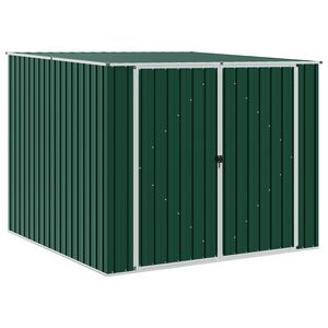 vidaXL haveskur 195x198x159 cm galvaniseret st&aring;l gr&oslash;n