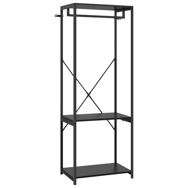 vidaXL t&oslash;jstativ 60x40x167 cm metal og sp&aring;nplader sort