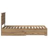 vidaXL Sengestel med skuffe Artisan Egetr&aelig; 90 x 200 cm Konstrueret tr&aelig;