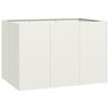 vidaXL plantekasse 120x80x80 cm st&aring;l hvid