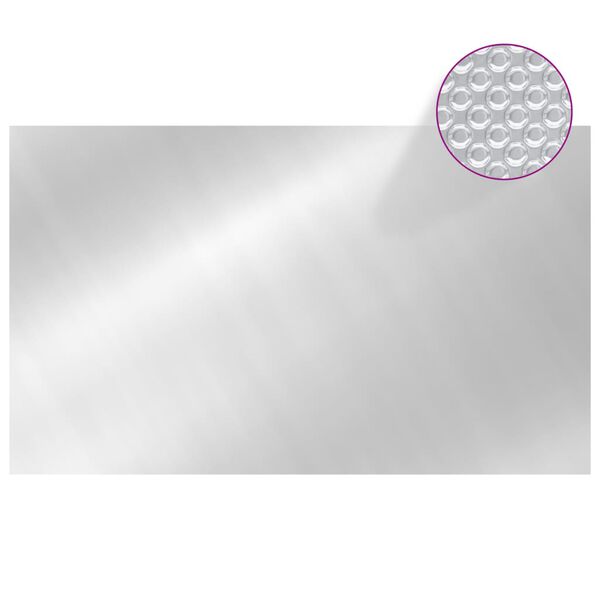 vidaXL rektangulært poolovertræk 1000x600 cm PE sølvfarvet